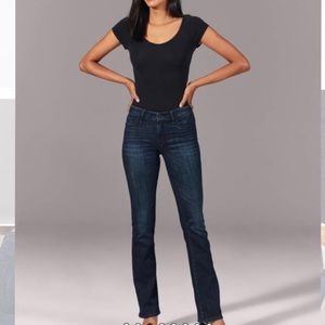 Abercrombie & Fitch dark wash mid-rise bootcut jeans
